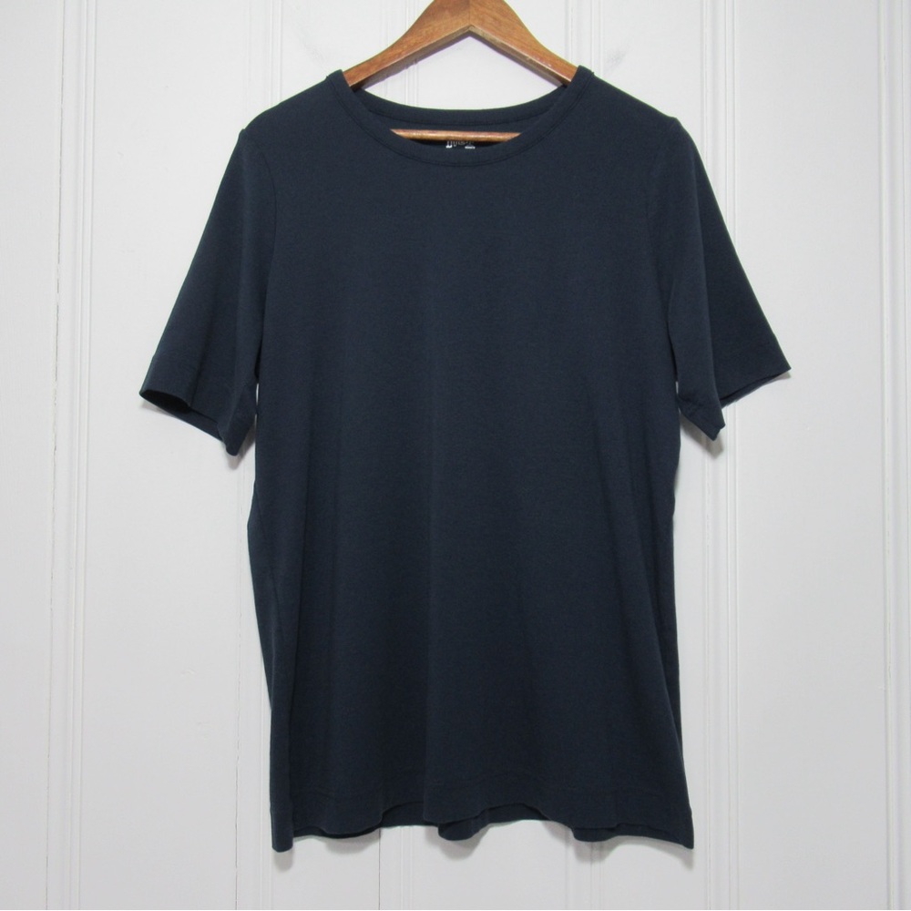 Duluth Trading Co Navy Longtail T Elbow Sleeve Scoopneck Tee Shirt Size 1X